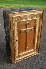 + Nice Bronze Church "Ambry" - Tabernacle + chalice co. + 