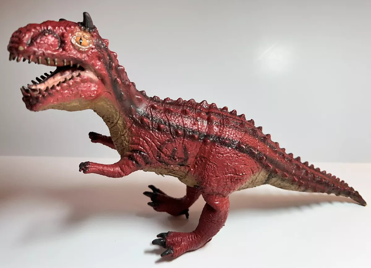 Disney Dinoland Animal Kingdom Red Horned Carnotaurus Dinosaur Toy Latex  Figure