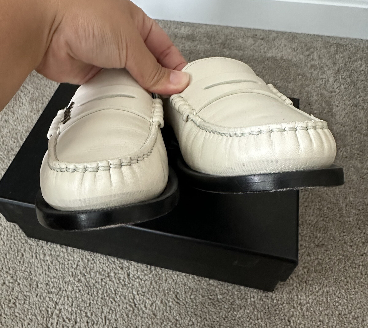 Authentic $845 YSL Saint Laurent Monogram Penny Loafers Authentic $845 YSL Saint Laurent Monogram Penny Loafers