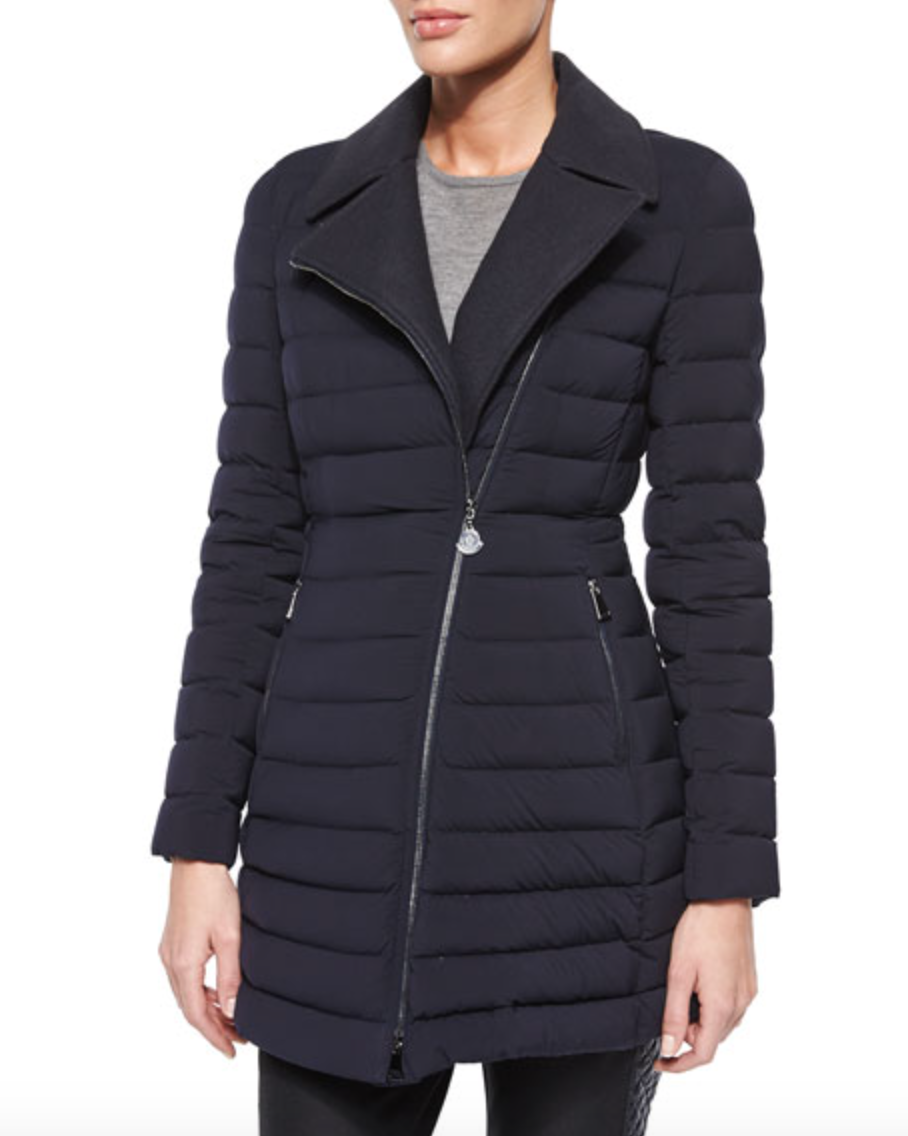 Moncler Noues Moka Blue Down Puffer Jacket Coat Women's 4 L/XL RRP $1970-image