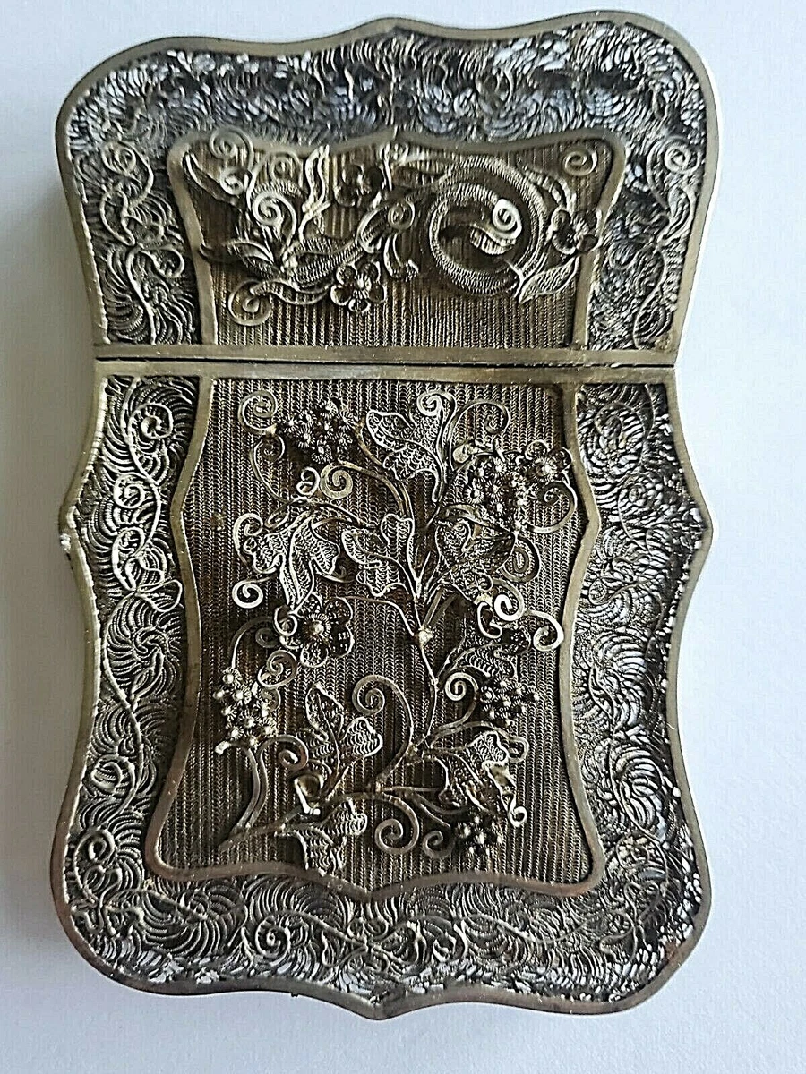 中国古董银盒| eBay