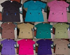 Best Medical Woman Mock Wrap Tie back Scrub Top XS to 3X Style 517