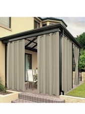 BONZER Outdoor Curtains for Patio Waterproof Thick Privacy 1panel 54W x 108L