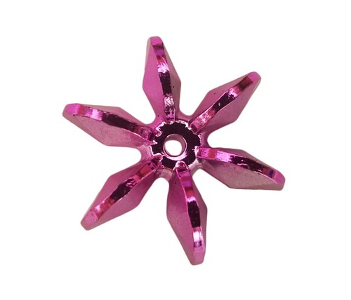 100 Metallic Light Pink 25mm Starflake Sunburst Plastic Acrylic Craft Beads - Picture 2 of 3