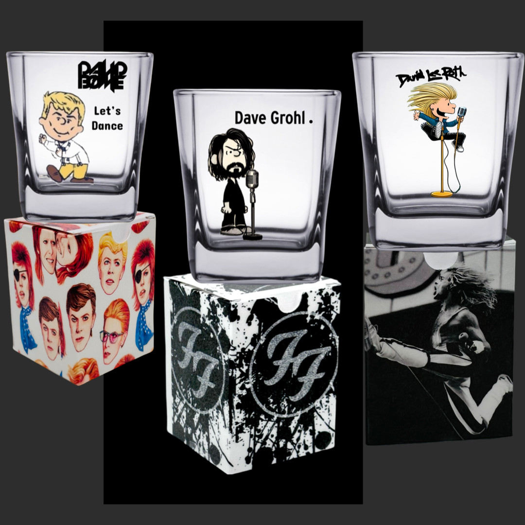 ROCK&sol;POP BANDS&sol;SINGERS &sol;Peanuts Characters  SHOT Glasses W&sol;boxes
