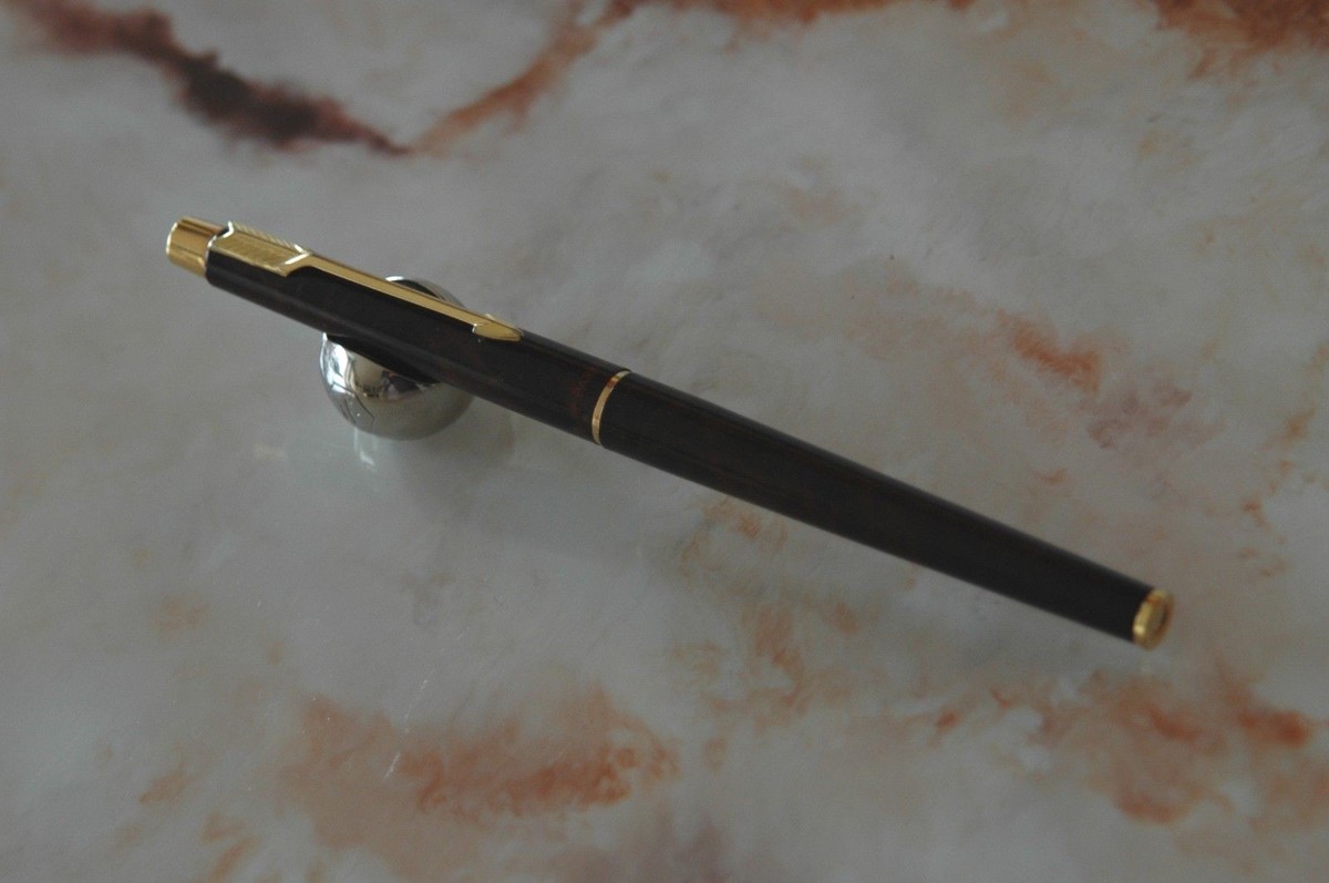 Stylo Roller Parker 180 En Laque Automnale Mouchetée - Modèle G354 Vintage Et élégant
