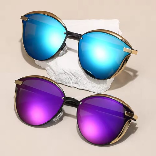 Vintage Retro Polarized Sunglasses Women's Cat Eye Ladies Large Mirrored UV400 - Picture 6 of 32