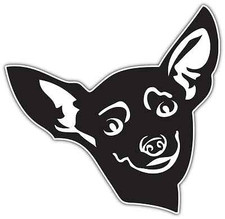 Chihuahua Dog Pet Friend Car Bumper Window Vinyl Sticker Decal 5"X4"