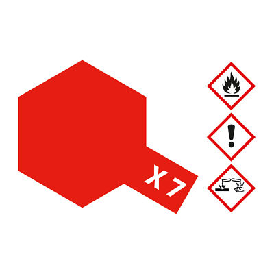 (420,87 /1l) X-7 Rot glaenzend - 23ml Acrylstreichfarbe wasserlöslich Tamiya 300