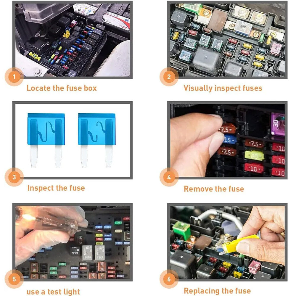 120PCS Mini Blade Fuse Assortment Auto Car Motorcycle SUV FUSES Kit APM ATM