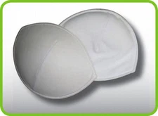 Fullness Sew In Cotton Foam Bra Cups Push Up Bra Pads, One Size, White, 1 Pair