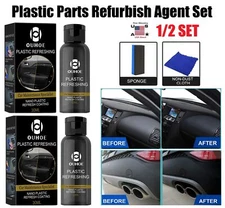 2× Plastic Parts Refurbish Agent Car Exterior Restorer Plastic PartsRefurbis USA