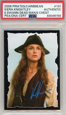 Keira Knightley as Elizabeth Swann 2006 Panini POTC RC Sticker 131 Autograph PSA