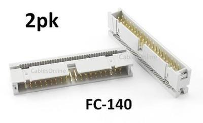 2-Pack 40-Pin Male IDC Flat Ribbon Cable Connectors, CablesOnline FC-140
