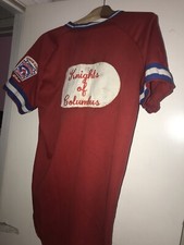 Knights Of Columbus Wilson Jersey Vintage 70-80s #14 USA Made Sz L Coach Pro Cut