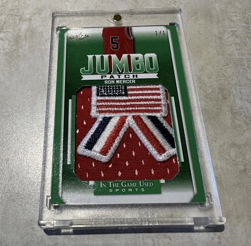 2022 Leaf In The Game Used Ron Mercer 9/11 Tribute Patch Game Worn Patch 1/1