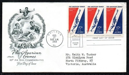 USA 1959 Airmail FDC to Australia