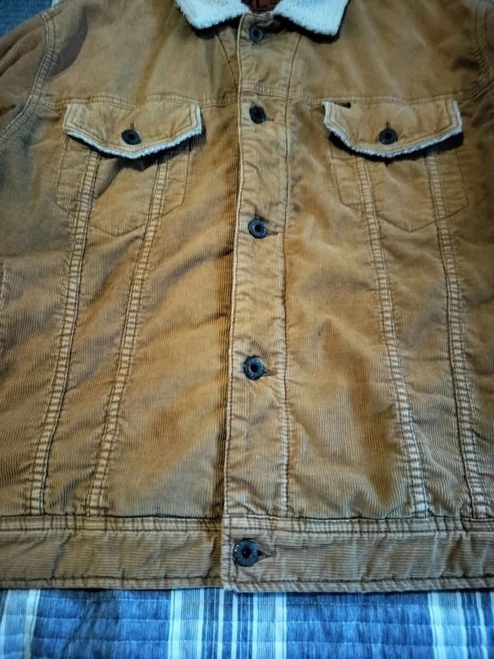 Винтажная мужская куртка дальнобойщика Ralph Lauren Polo Jeans Corduroy Sherpa с подкладкой размер XL - Изображение 4 из 4