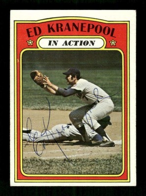 1972 Topps in Action #182 Ed Kranepool signed autograph  well centered  EAA1 BXC