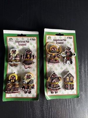 Ginger Man Ornaments 4 Pack Set Of 2