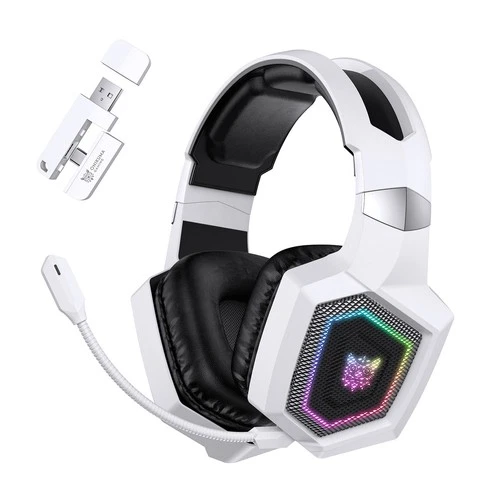Wireless Gaming Headset 2.4GHz Bluetooth 5.4 RGB 50mm Detachable Mic 100H deal from eBay