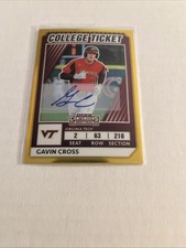 2022 Panini Elite Extra Gavin Cross Contenders Optic Auto Gold /99 SP