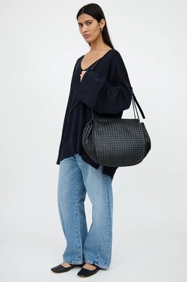 Bottega Veneta Woven Hobo Messenger Bag Intrecciato Ledertasche
