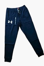 Under Armour UA Joggers Men's Rival Fleece Logo Sweatpants Navy Large NWT