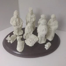 Nativity Set, All White, Unique 
