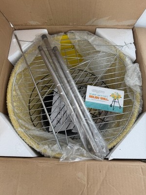 Malibu Rum Promotional Tropical Pineapple Portable Charcoal BBQ Grill Yellow New