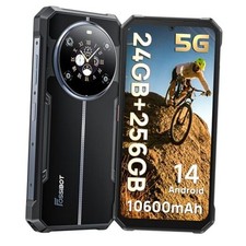 F109 5G Rugged Smartphone, 24GB 256GB/2TB Android 14 Rugged Phone Black