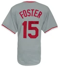 George Foster Signed Grey Custom Baseball Jersey w/77 NL MVP - (SCHWARTZ COA)