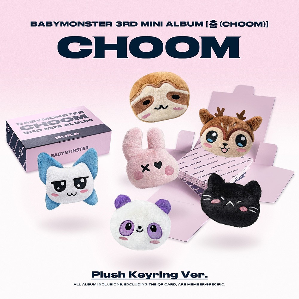 BABYMONSTER [CHOOM] 3rd Mini Album PLUSH KEYRING 6 Ver SET/6QR+