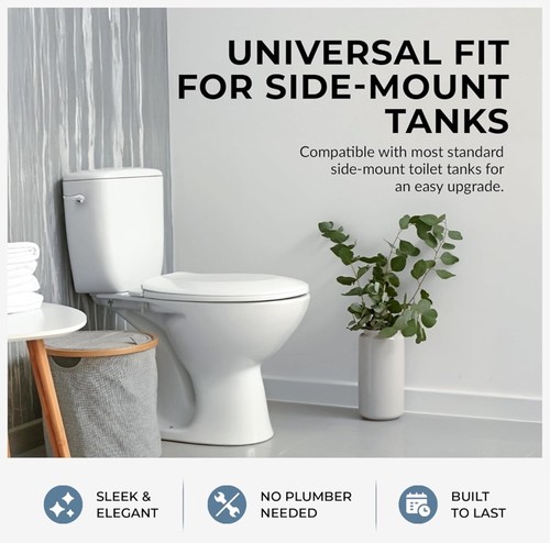 NEU Qualihome Universal verchromt Seitenmontage WC Tank Spülung Hebel Griff - Bild 3 von 9