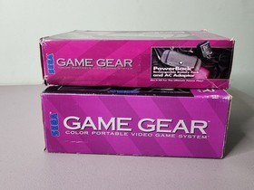 Sega Game Gear Console w/ Box + PowerBack w/ Box - *READ FOR PARTS OR REPAIR*