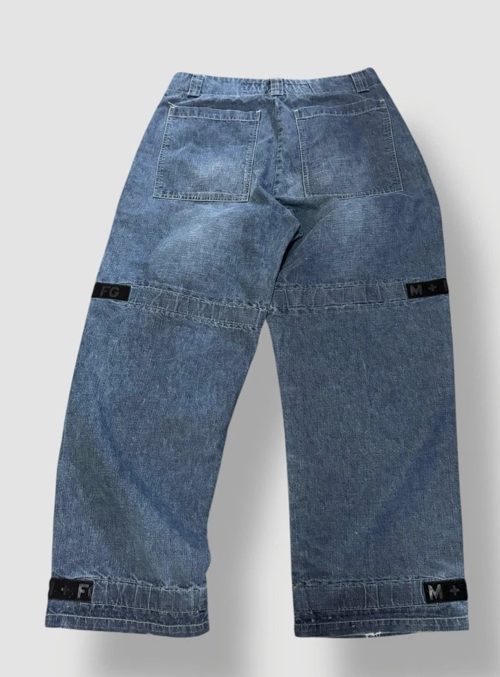 Pantalones de mezclilla vintage Marithe Francois Girbaud cinta negra talla 36 holgados hip hop Foto 2 de 4