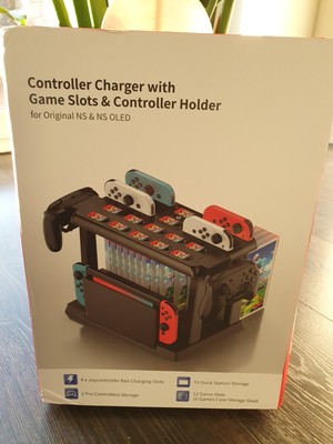Nintendo Switch Docking Station Organizer Aufbewahrung Neu