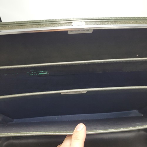 VTG American Tourister PWH Hardcase BRIEFCASE Luggage Deep Olive Lockable No Key - Picture 9 of 24