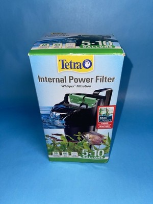 Tetra Internal Power Filter 5-10 Gall Aquarium Whisper Filtration 80 GPH