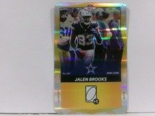 2025 NFL UNO Elite CORE YELLOW Foil SP #023 JALEN BROOKS COWBOYS