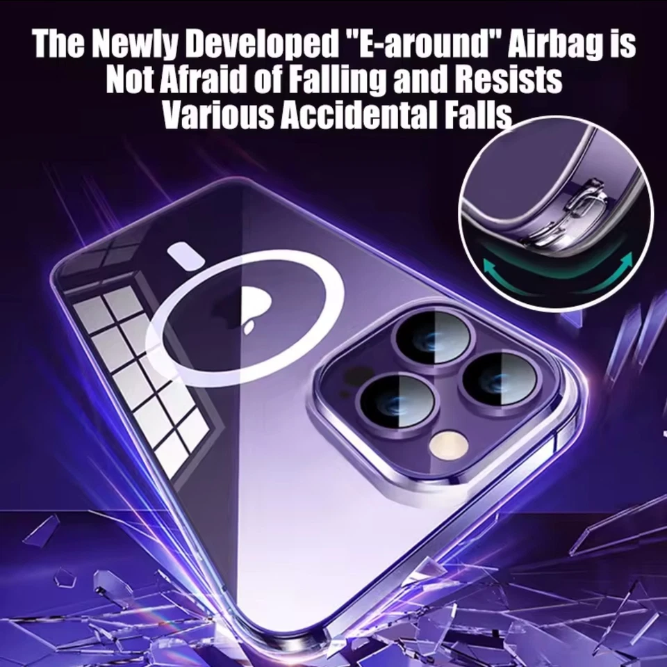 Cover MagSafe per iPhone 7 8 X 11 12 13 14 15 16 – Custodia trasparente magnetic - Immagine 2 di 4