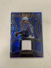 2025 Panini Select - Selective Swatches Kumar Rocker #SS-KR Blue Prizm Rookie RC