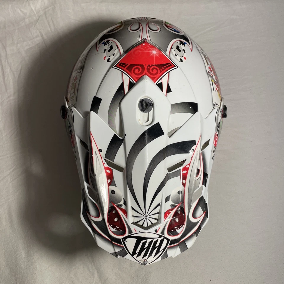 THH TX-12 GLOSS MULTI COLOUR JOKER OFFROAD MOTORCROSS HELMET L 59-60 - Image 4 of 4