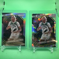2025 Panini Prizm WNBA Dominique Malonga RC Lot (2) Cards.  Ice & Silver