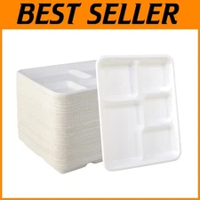 Sustainable Bagasse Plates, 10.25x8.5 inch, 500 Pack