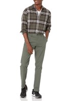 Amazon Essentials Herren Flanellhemd Langarm OlivgrüN Karo ÜBergrößE M