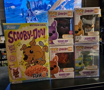 Scooby-doo Funko Pops And Cereal With Sticker Error And New In Box