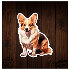 Cardigan Welsh Corgi - Vinyl Decal Sticker - Car Window Laptop - ebn12163