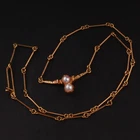 LAPPONIA Gold Necklace Cultured Pearl. P8. 1992. FINLAND. Björn Weckström. NEW!