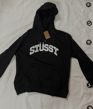 Black Stussy Printed Words Hoodie
